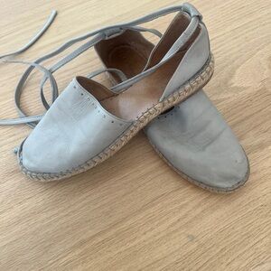 Allsaints ankle wrap,light espadrilles, side 40 , light grey